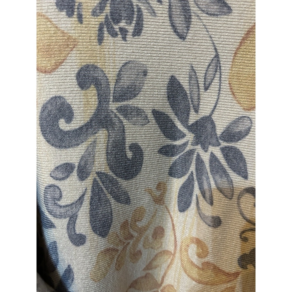 Sioni Sweater Womans XL Floral Print Tunic Light Tan Blue Gold - Picture 3 of 9